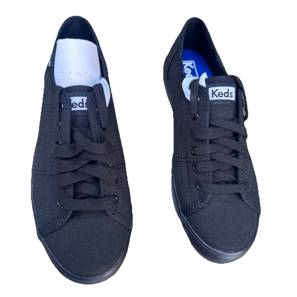 Keds Women's Kickstart Sneakers WF54683 Black/Black Size 6.5M Ortholite NIB - Picture 3 of 7